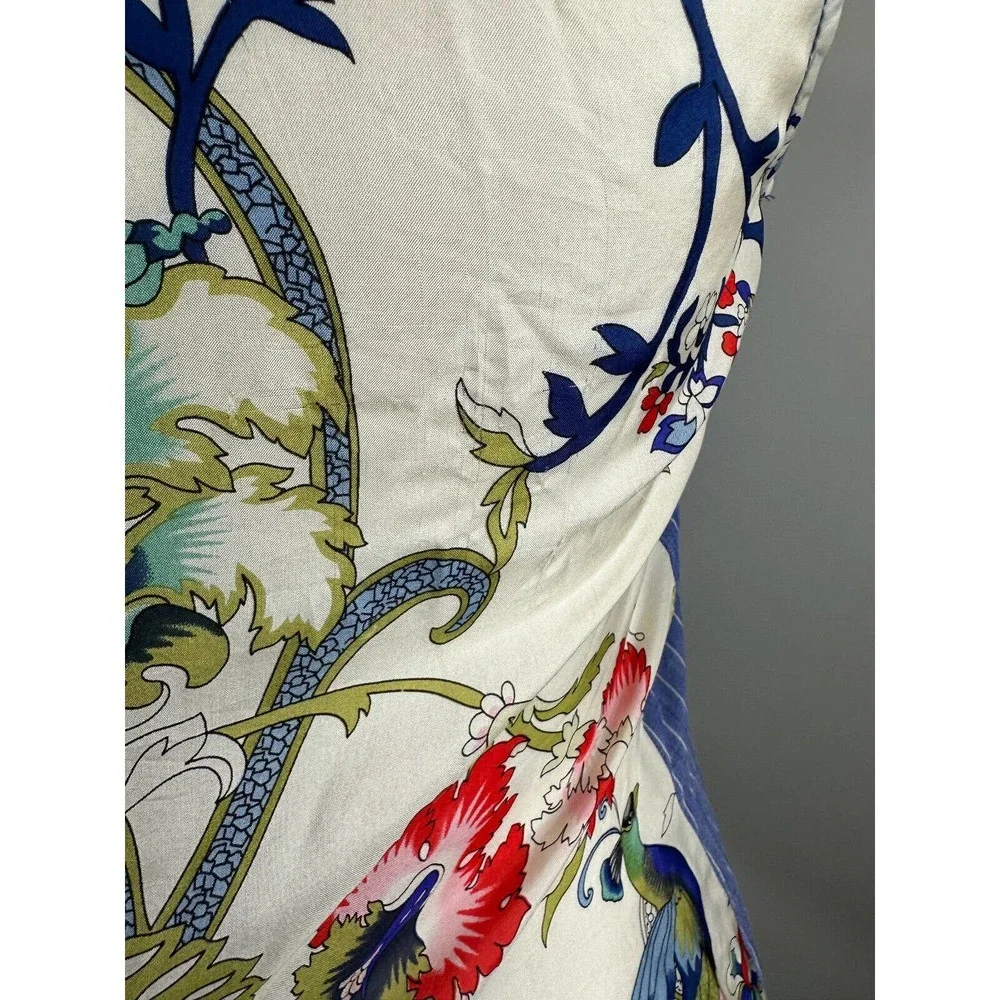 *Flaw 3J Workshop Johnny Was Scarf Back Sleeveless Button Collared Top XS H13638 - Picture 14 of 16